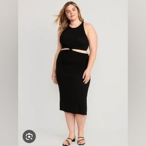 NWT Old Navy Sleeveless Twist-Front Midi Dress in Blackjack - Size 4X